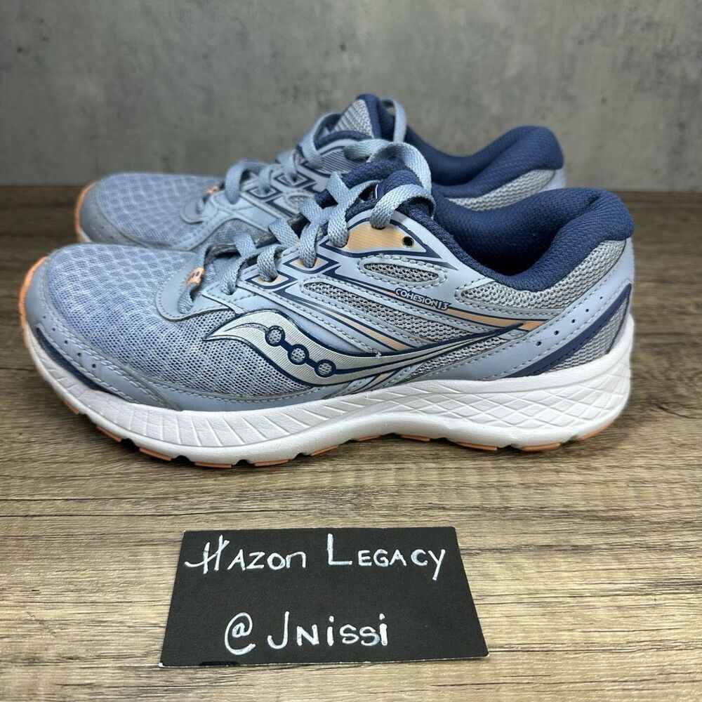 Saucony‎ Cohesion 13~Women’s~Blue Mist/Melon Running Shoes Sneakers~Size 7